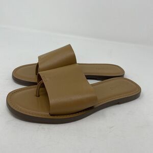 MADEWELL The Boardwalk Slide Sandals Women 6M Leather Brown English Saddle NK783